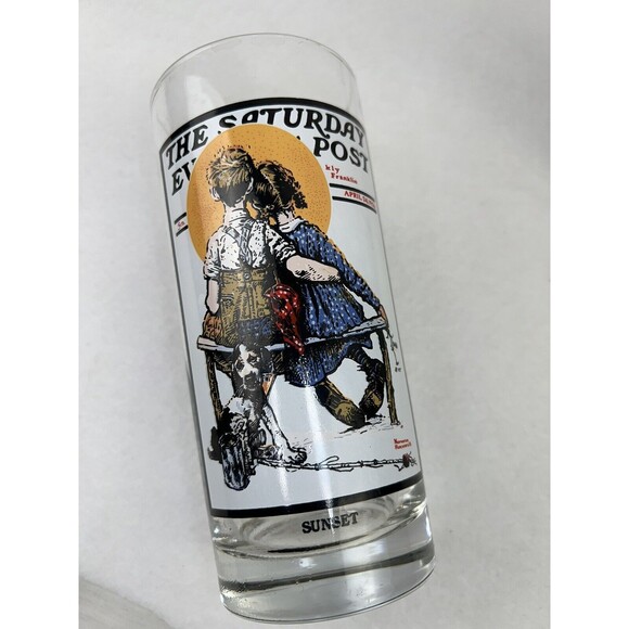 Arby's Summer Scenes Collection Saturday Evening Post Drinking Glass Set 1987 - Picture 5 of 11